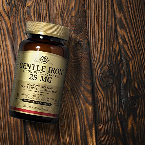 Solgar Gentle Iron, 180 Vegetable Capsules - Ideal for Sensitive ...