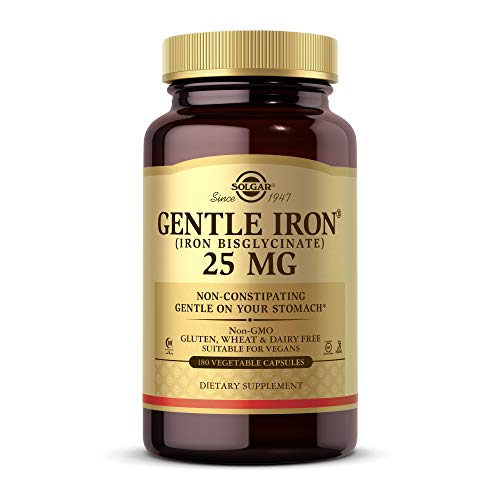 Solgar Gentle Iron, 180 Vegetable Capsules - Ideal for Sensitive ...