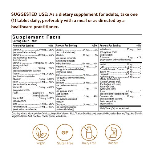 Solgar Iron-Free Formula VM-75, 180 Tablets - Multivitamin with C...