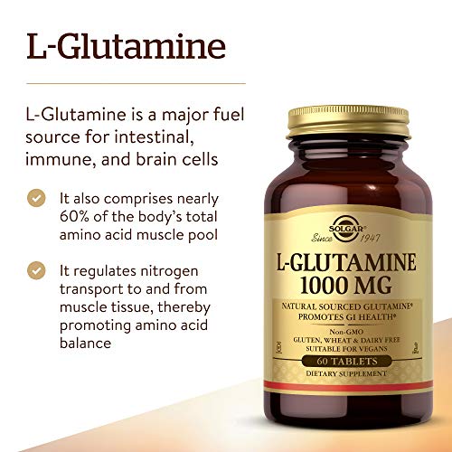 Solgar L-Glutamine 1000 mg, 60 Tablets - Natural Muscle Food - Pr...