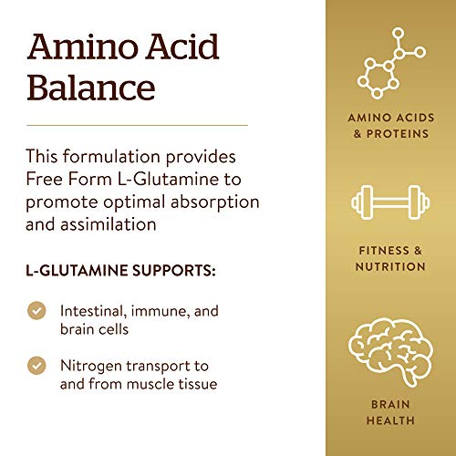 Solgar L-Glutamine 500 mg, 250 Vegetable Capsules - Natural Muscl...
