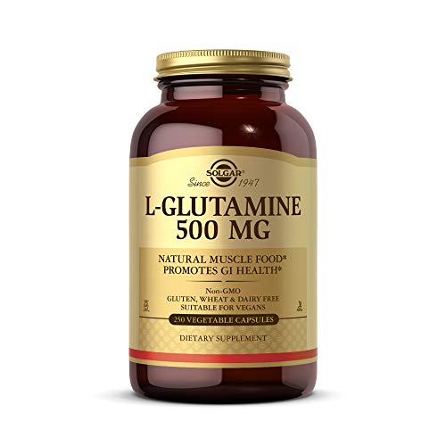 Solgar L-Glutamine 500 mg, 250 Vegetable Capsules - Natural Muscl...