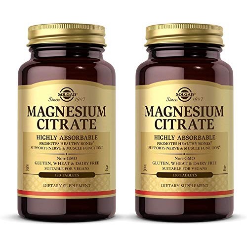 Solgar - Magnesium Citrate, 120 Tablets, Supports Nerve and Muscl...