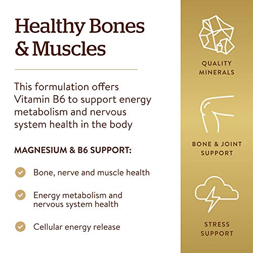 Solgar Magnesium with Vitamin B6, 250 Tablets - Promote Healthy B...