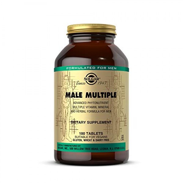 Solgar Male Multiple, 180 Tablets - Multivitamin, Mineral & Herba...