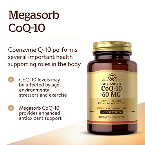 Solgar Megasorb CoQ-10 60 mg, 60 Softgels - Supports Heart & Brai...