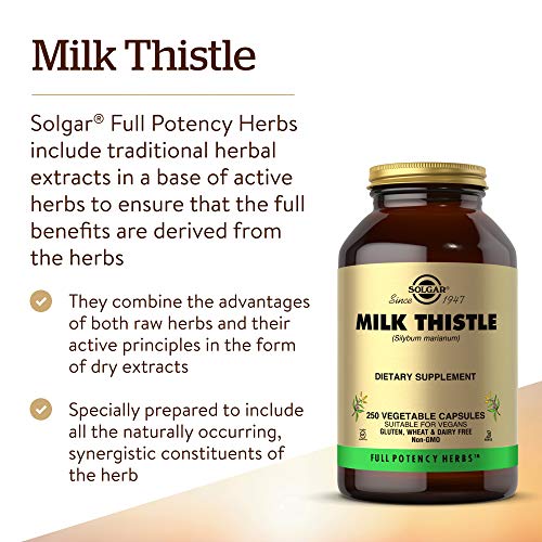 Solgar Milk Thistle, 250 Vegetable Capsules - Liver Support - Ful...