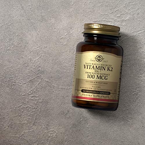 Solgar Natural Vitamin K2 MK-7 100 mcg, 50 Vegetable Capsules -...