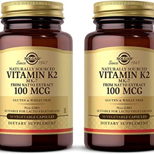 Solgar Natural Vitamin K2 MK-7 100 mcg, 50 Vegetable Capsules -...