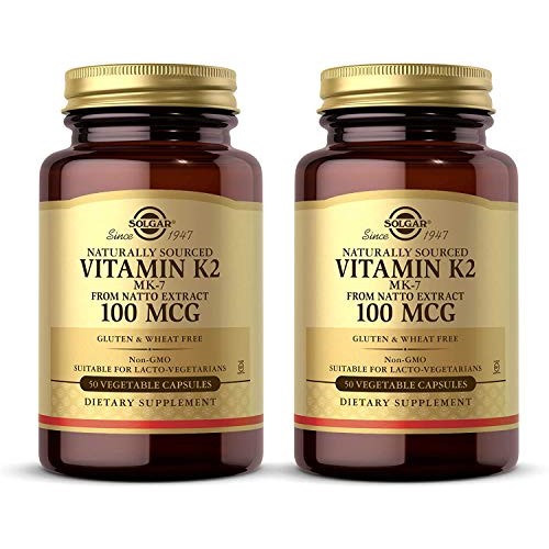 Solgar Natural Vitamin K2 MK-7 100 mcg, 50 Vegetable Capsules -...