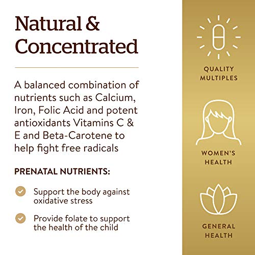 Solgar Prenatal Nutrients, 120 Tablets - Multivitamin & Mineral F...