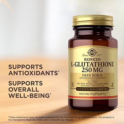Solgar Reduced L-Glutathione 250 mg, 30 Vegetable Capsules - Anti...