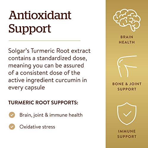 Solgar Standardized Turmeric Root Extract 400 mg, 60 Vegetable Ca...