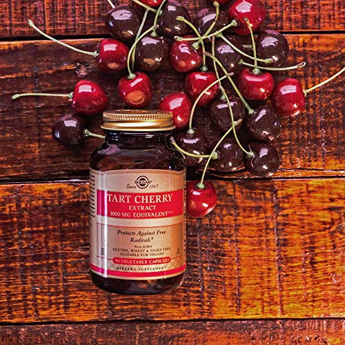 Solgar Tart Cherry 1000 mg, 90 Vegetable Capsules - 2 Pack - Anti...