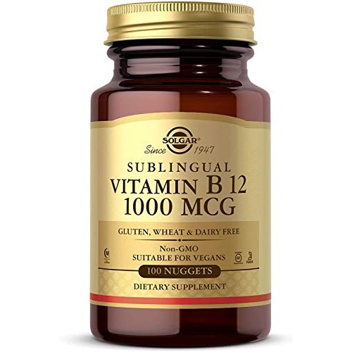 Solgar Vitamin B12 1000 mcg, 100 Nuggets - Energy Production, Red...