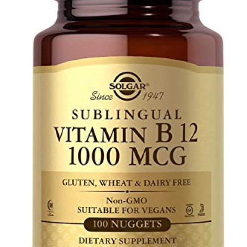 Solgar Vitamin B12 1000 mcg, 100 Nuggets - Energy Production, Red...