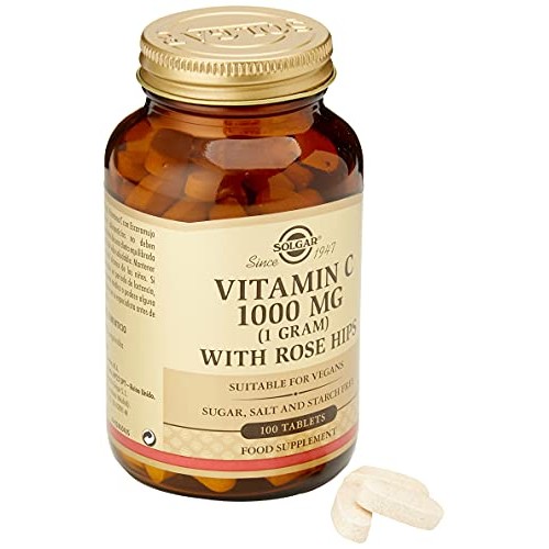Solgar Vitamin C 1000 mg with Rose Hips, 100 Tablets - Antioxidan...