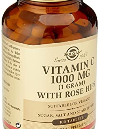 Solgar Vitamin C 1000 mg with Rose Hips, 100 Tablets - Antioxidan...