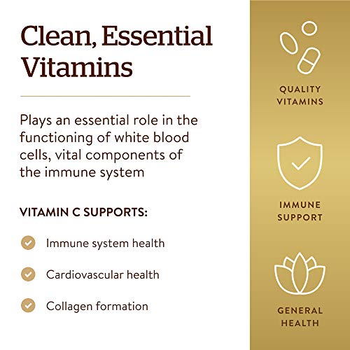 Solgar Vitamin C 500 mg, 100 Vegetable Capsules - Antioxidant & I...