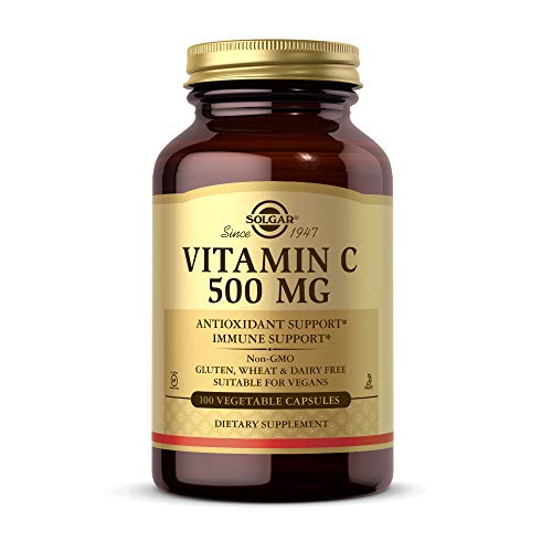 Solgar Vitamin C 500 mg, 100 Vegetable Capsules - Antioxidant & I...