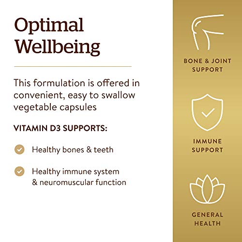 Solgar Vitamin D3 Cholecalciferol 15 mcg 600 IU, 120 Vegetabl...