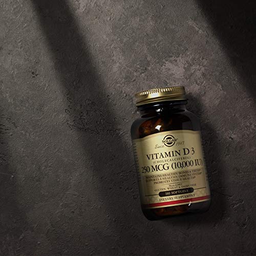 Solgar Vitamin D3 Cholecalciferol 250 MCG 10000 IU Softgels Helps...