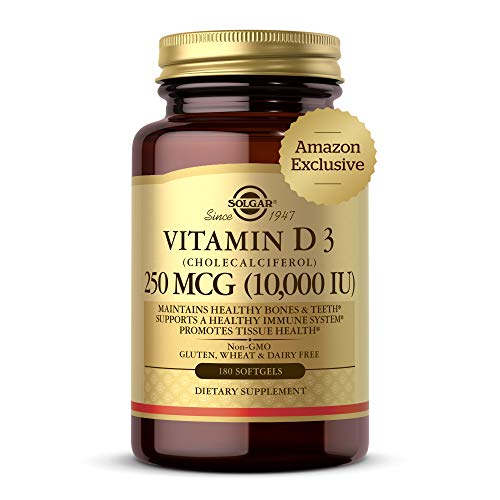 Solgar Vitamin D3 Cholecalciferol 250 MCG 10000 IU Softgels Helps...