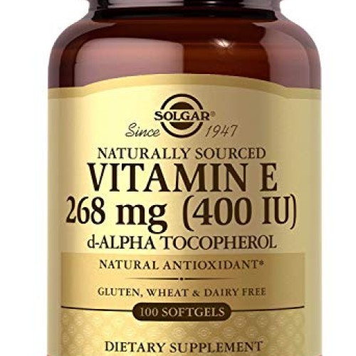 Solgar Vitamin E 268 mg 400 IU, 250 Alpha Softgels - Natural An...
