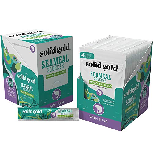 SeaMeal Squeeze Tuna Lickable Cat Treat with Seaweed for Skin, Co...