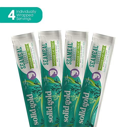 SeaMeal Squeeze Tuna Lickable Cat Treat with Seaweed for Skin, Co...