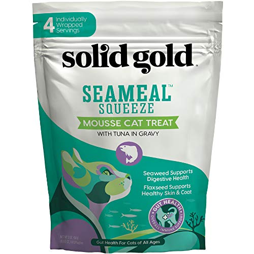 SeaMeal Squeeze Tuna Lickable Cat Treat with Seaweed for Skin, Co...