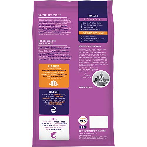 Solid Gold Lets Stay In Indoor Cat Chicken, Lentil & Apple Recip...