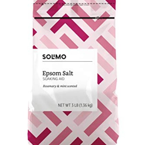 Amazon Brand - Solimo Epsom Salt Soaking Aid, Rosemary Mint Scent...