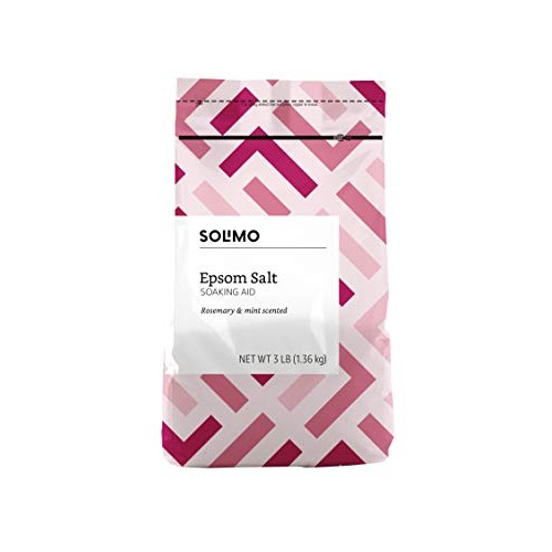 Amazon Brand - Solimo Epsom Salt Soaking Aid, Rosemary Mint Scent...
