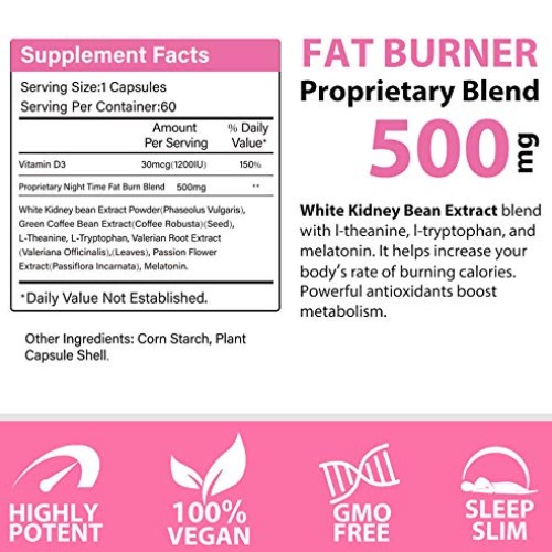 2 Pack Night Time Fat Burner,Appetite Suppressant and Sleep Aid S...