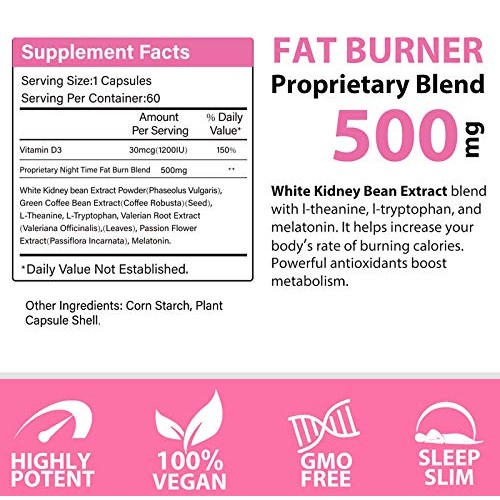 2 Pack Night Time Fat Burner,Appetite Suppressant and Sleep Aid S...