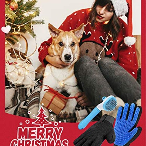 Pet Grooming Glove for Cat Dog, nomoypet Gentle Deshedding Brush ...