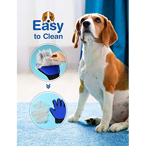 Pet Grooming Glove for Cat Dog, nomoypet Gentle Deshedding Brush ...