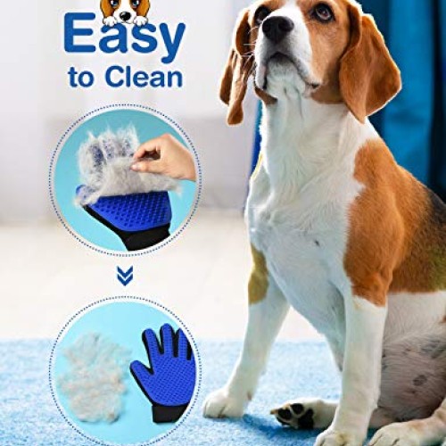 Pet Grooming Glove for Cat Dog, nomoypet Gentle Deshedding Brush ...