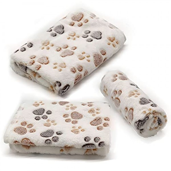 1 Pack 3 Puppy Dog Blankets Super Soft Warm Sleep Mat Fluffy Prem...