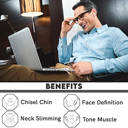 Jaw Exerciser Double Chin Reducer Eliminator for Jawline Shaper |...