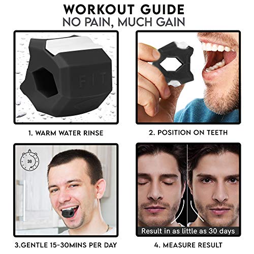 Jaw Exerciser Double Chin Reducer Eliminator for Jawline Shaper |...