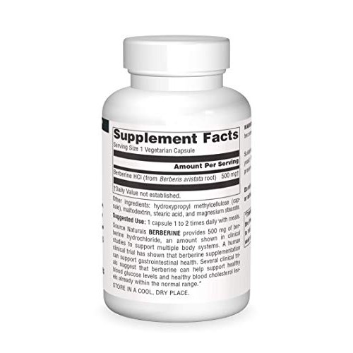 SOURCE NATURALS Berberine Vegetable Capsule, 120 Count