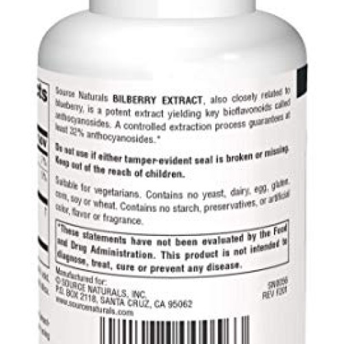 Source Naturals Bilberry Extract 100 mg Standardized Botanical An...