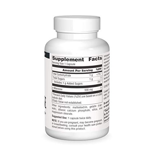 Source Naturals D-Mannose 500mg Potent Urinary Tract UT & Bladd...