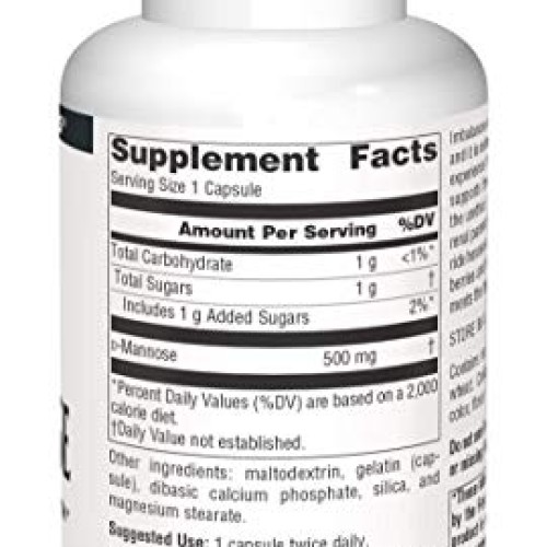 Source Naturals D-Mannose 500mg Potent Urinary Tract UT & Bladd...