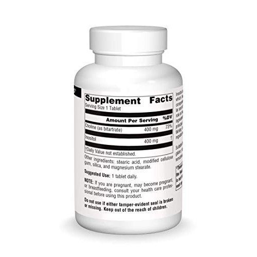 Source Naturals Inositol & Choline 800 mg Supports Healthy Nerve ...