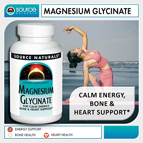Source Naturals Magnesium Glycinate, for Calm Energy, Bone & Hear...
