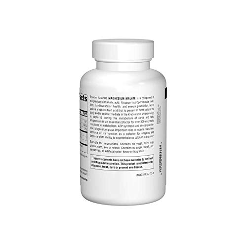 Source Naturals Magnesium Malate 1250 mg for Energy Production - ...