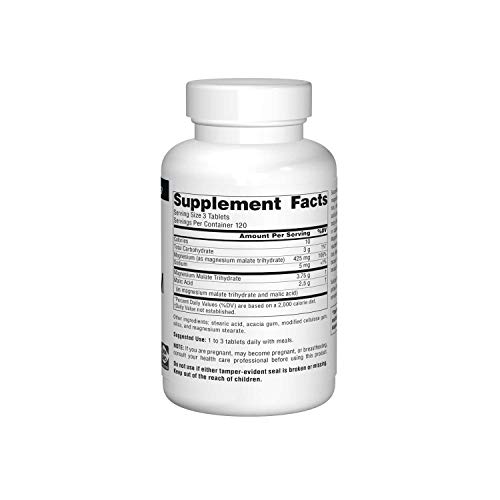 Source Naturals Magnesium Malate 1250 mg for Energy Production - ...